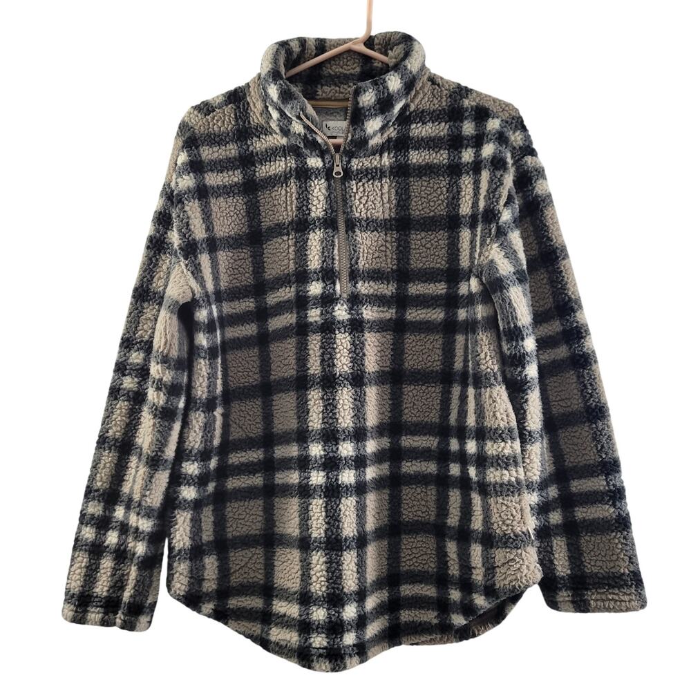 Koolaburra by Ugg Brushed Back Sherpa 1/4 Zip Sweater Size S 11923-0123